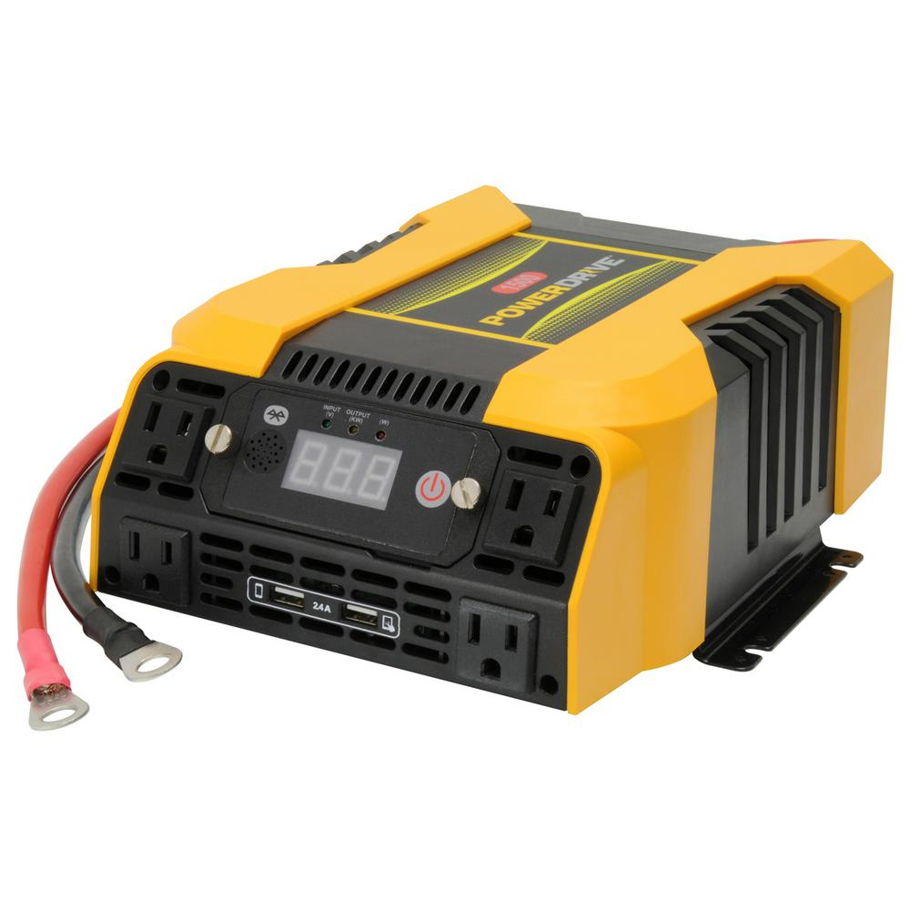 PowerDrive 1500 Watt Power Inverter With 4 AC 2 USB APP With Bluetooth 