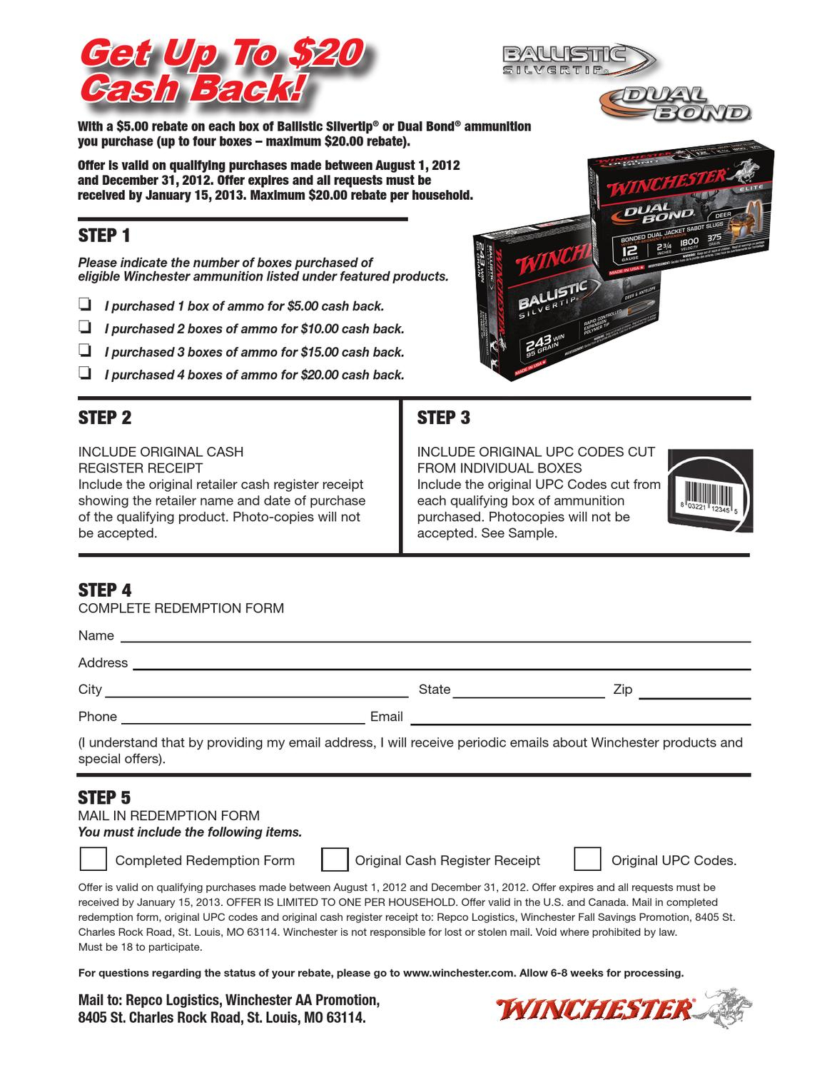 Winchester Fall Big Game Rebate By Graf Sons Inc Issuu Winchester Fall Big Game Rebate By Graf Sons Inc Issuu