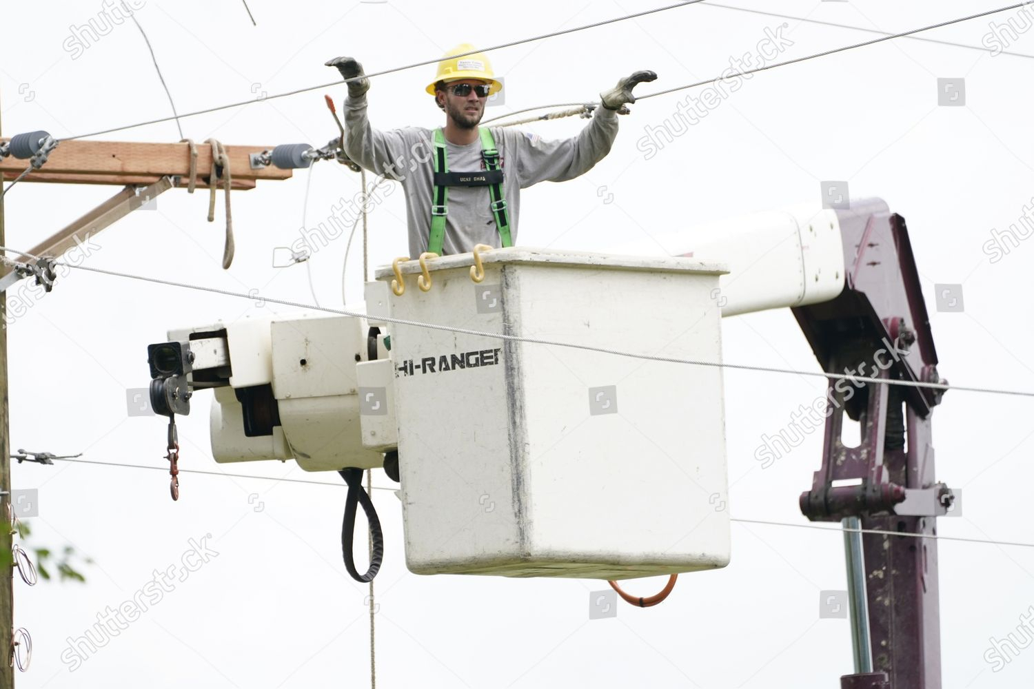 Yazoo Valley Electric Power Association Lineman Editorial Stock Photo 